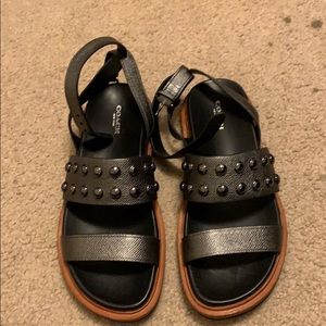Women’s coach ankle sandals size 9